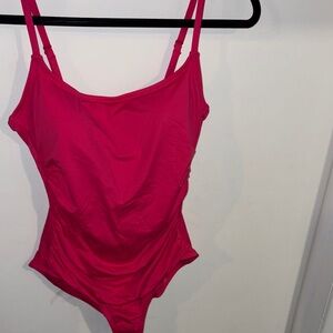 Shade & Shore Bright Pink Girls One-Piece Swimsuit
